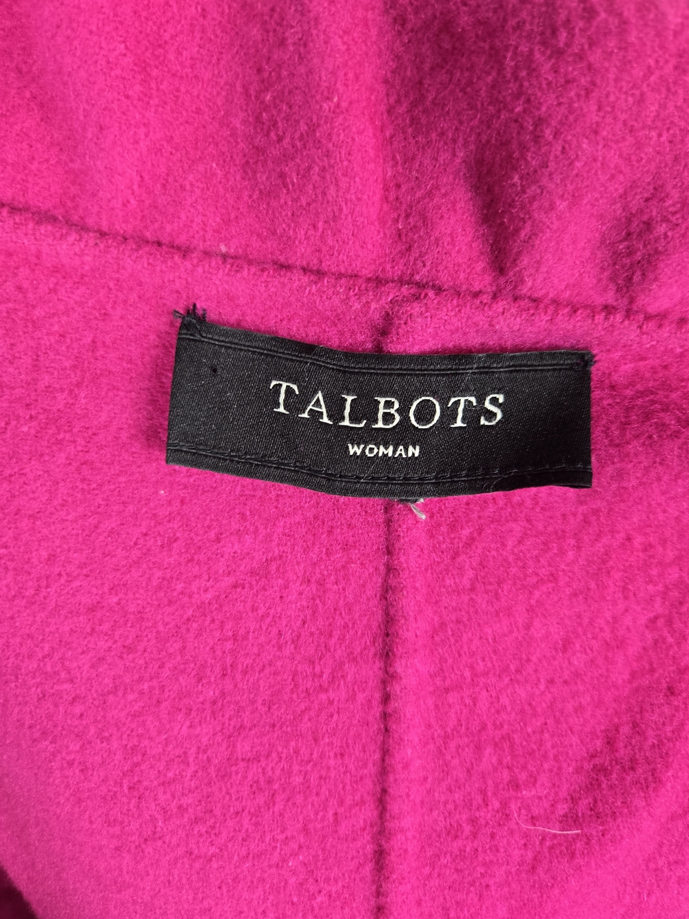 Talbots Hot Pink Wool Blend Ruffle Collar Jacket 22W Plus Size - Picture 9 of 13